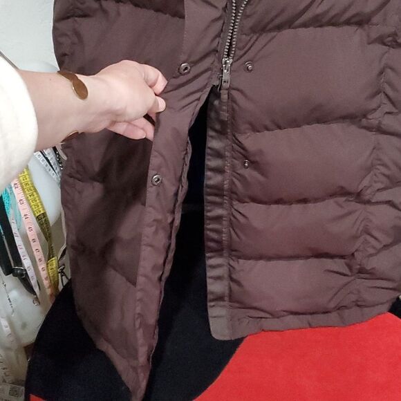 L.L. Bean Vintage Full Length Goose Down Filled Puffer Trench Coat in Brown XLP - Picture 5 of 16